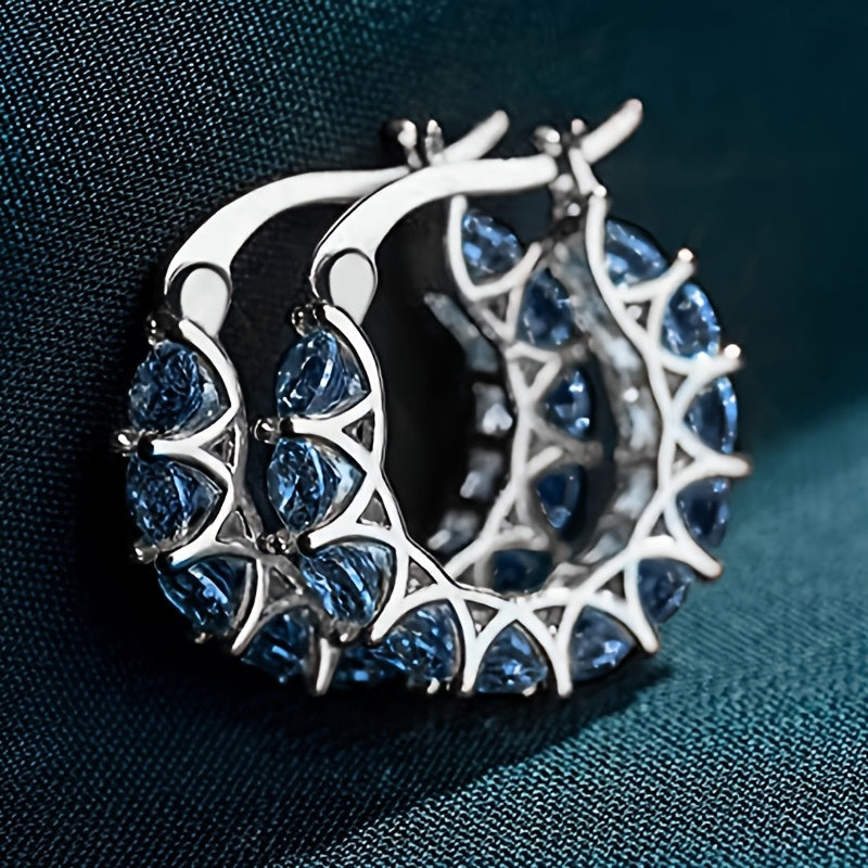 RYYM Crystal Hoops — Aros de Argolla Dorados con Zirconia