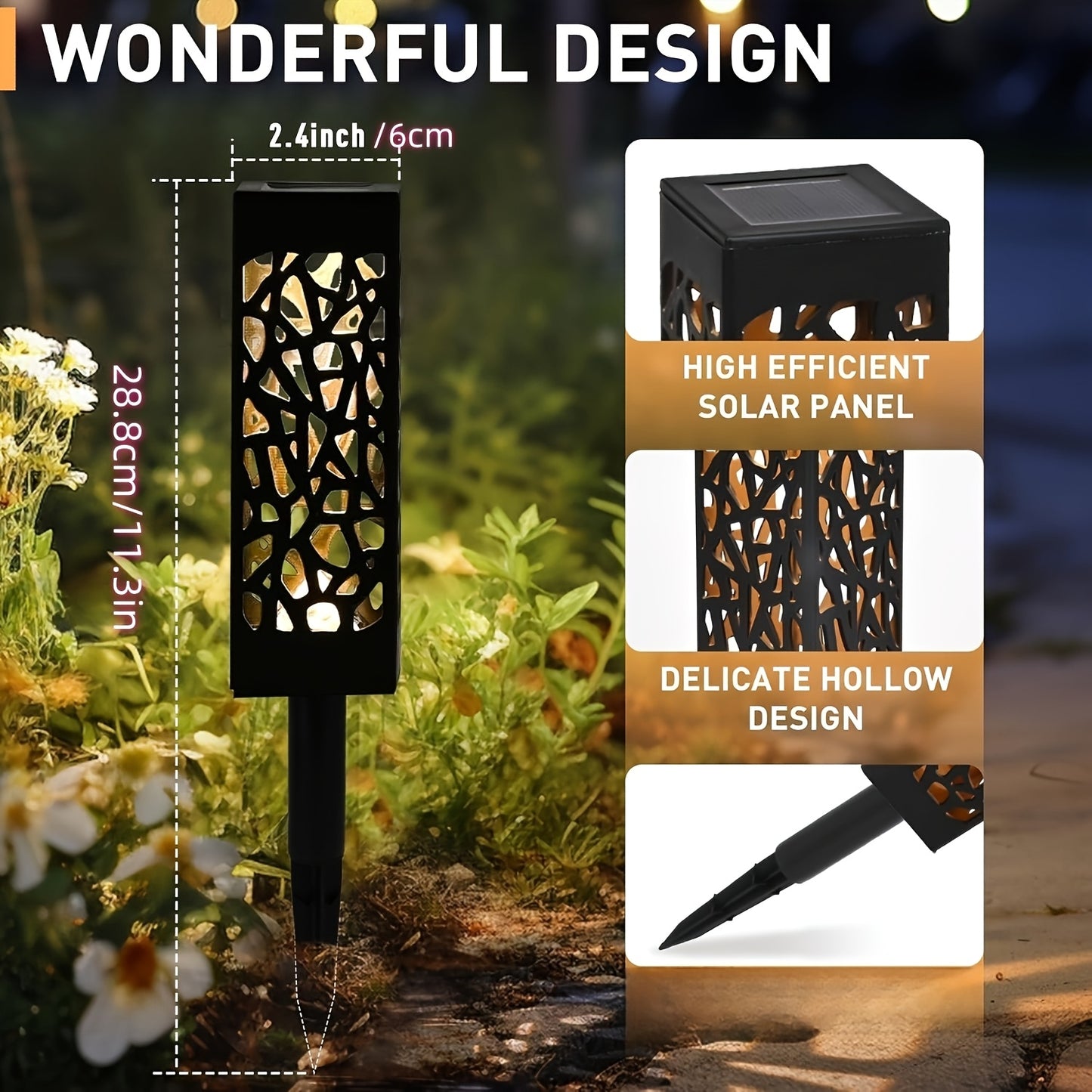 LuzAura HC — Set of 6 Decorative Solar Lights for Garden and Pathways