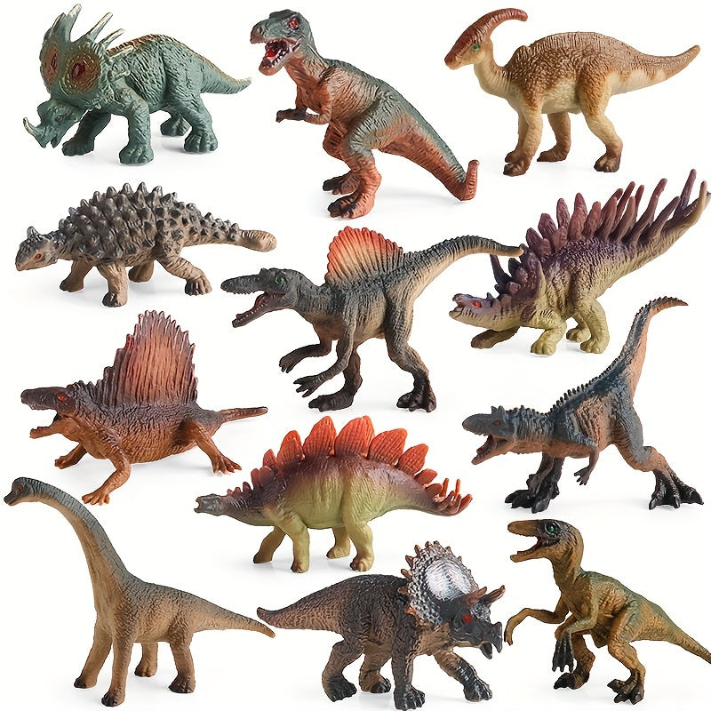 DinoWorld Pack — Set de 12 Dinosaurios de Acción