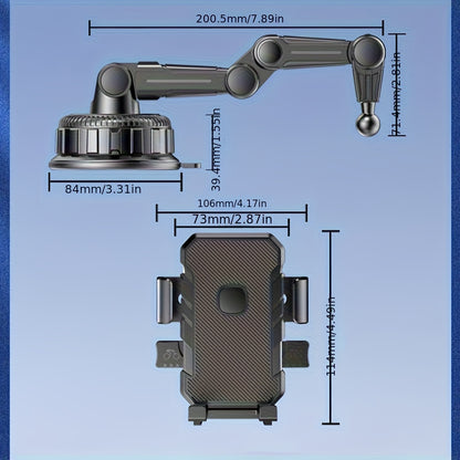 TruckGrip XH — Soporte de Celular para Vehículo con Ventosa (Resistente a Vibraciones, Ajustable, Ideal para Camiones y Navegación)