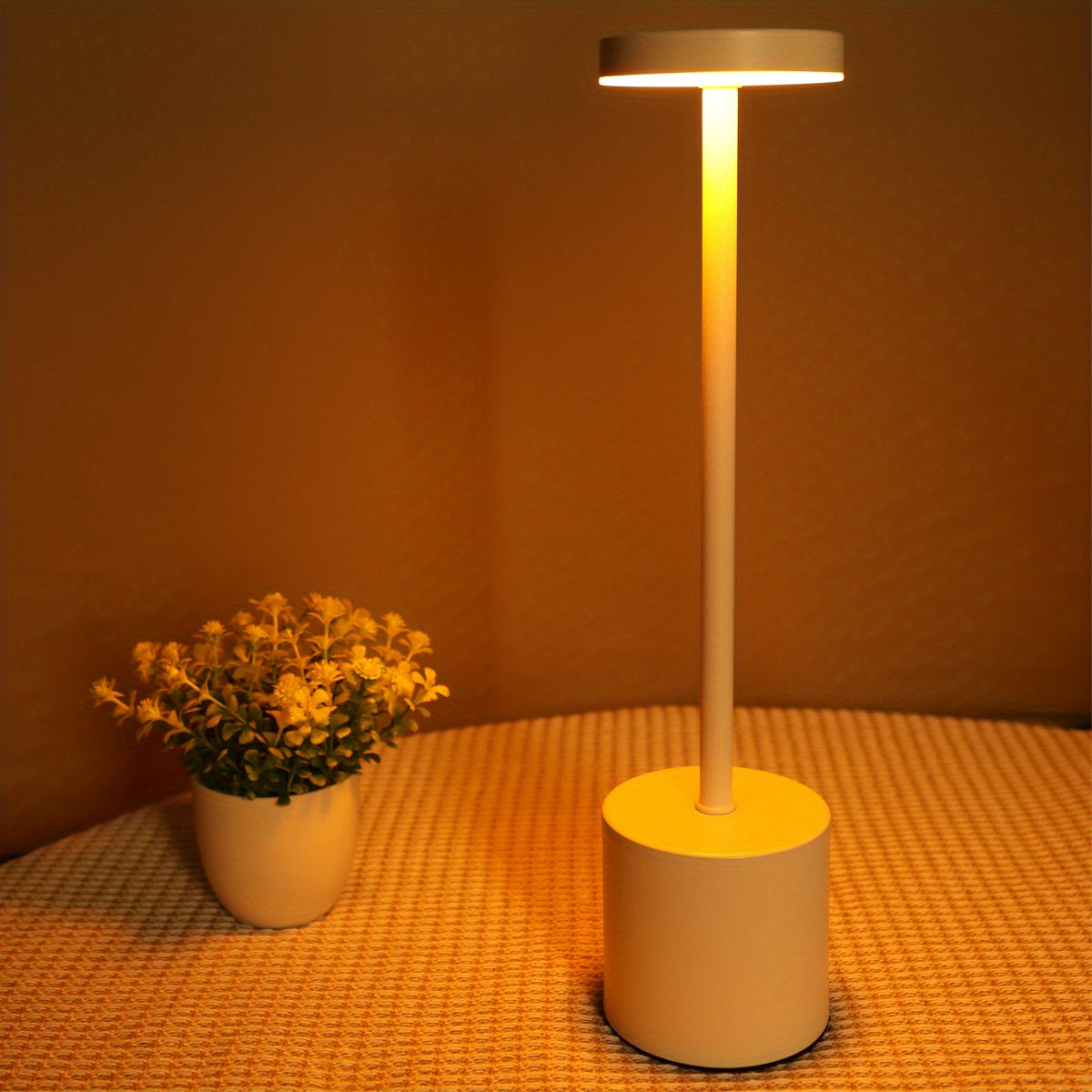 1pc Modern LED Desk Lamp with Touch Control - Rechargeable Lithium Battery, USB Charging, Adjustable Brightness, Uplight for Home, Office, Bar, and Bedroom Decor, Bar Light | Modern Desk Lamp | Touch Control Lamp, Desk Lamp
