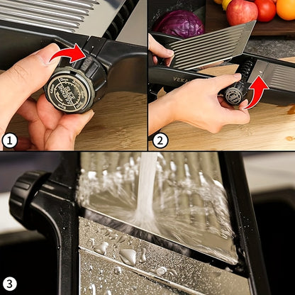 SlicePro BP — Mandolina Profesional de Acero Inoxidable (Diseño Ergonómico, Corte Preciso y Ajustable)