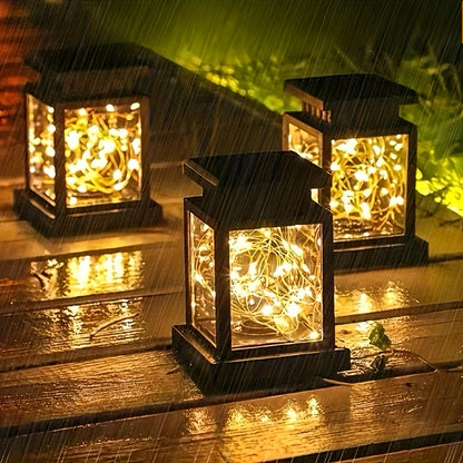 RANGDONG KR — Linterna Solar Colgante para Jardín (1 o 2 Unidades, Acabado Mate, Recargable por Energía Solar)