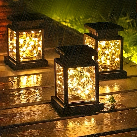 RANGDONG KR — Linterna Solar Colgante para Jardín (1 o 2 Unidades, Acabado Mate, Recargable por Energía Solar)