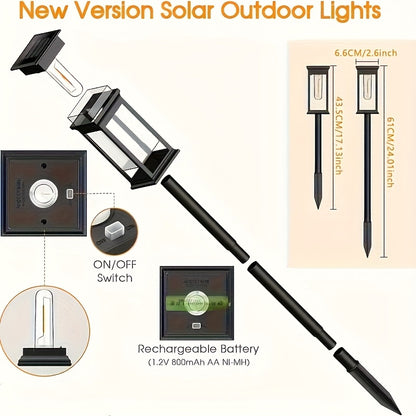 TungSol QA — Set de 6 Lámparas Solares con Filamento LED para Jardines y Espacios Comerciales