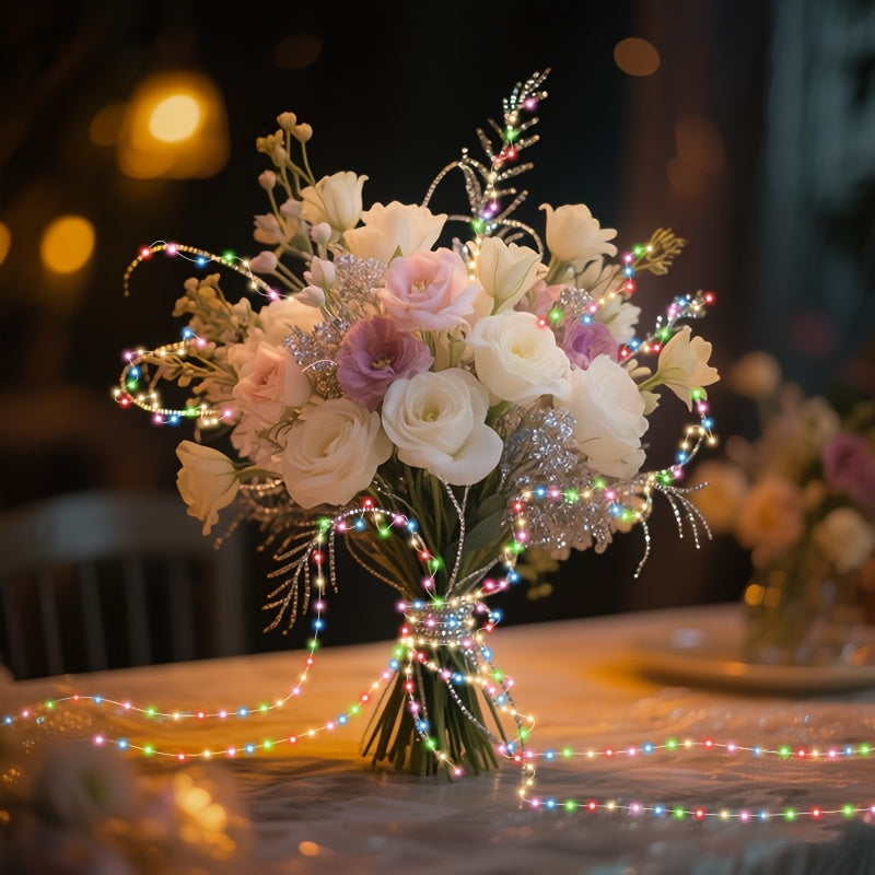 LuzAura HR — Set de 6 Guirnaldas LED de Alambre de Cobre con Luz Cálida Solar (Decoración Exterior)