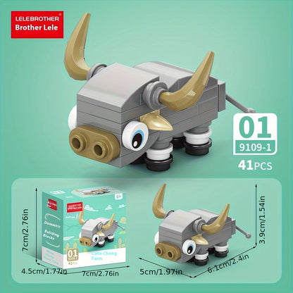 🐾Set de bloques 10 en 1 - Set mini Granja