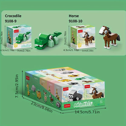 WildFusion YV — Set de Construcción 10-en-1 con Bestias Salvajes (Colores Mixtos, Temática Animal)