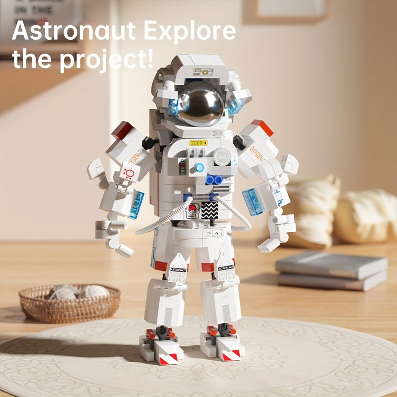 Astronaut Building Block Set, Creative Construction Toys, ABS Plastic, STEM Education Gifts for Teenagers, Birthday Or Holiday Gifts, Space Toys
