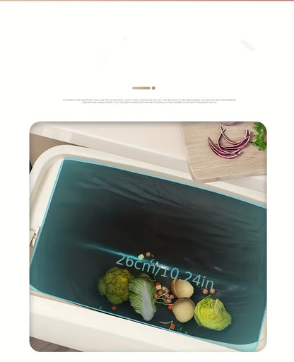 SlimBin DV — Basurero de Pared con Tapa (Montaje Horizontal, Gran Capacidad, Diseño Estilizado para Cocina, Baño y Living)