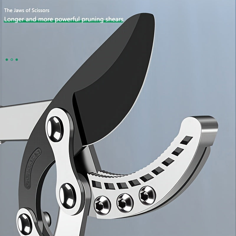 Heavy-Duty Garden Pruning Shears with SK5 Blades, Suitable for Thick Branches - Manual Non-Electric Professional Grade, Ergonomic Handle, Durable Metal Blade and Comfortable Grip - Home Gardening Fruit Tree & Branch Trimming