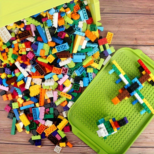 CreaBloques VK — Set de 500 Bloques de Construcción Educativos para Niños (Colores Mixtos, Material ABS)
