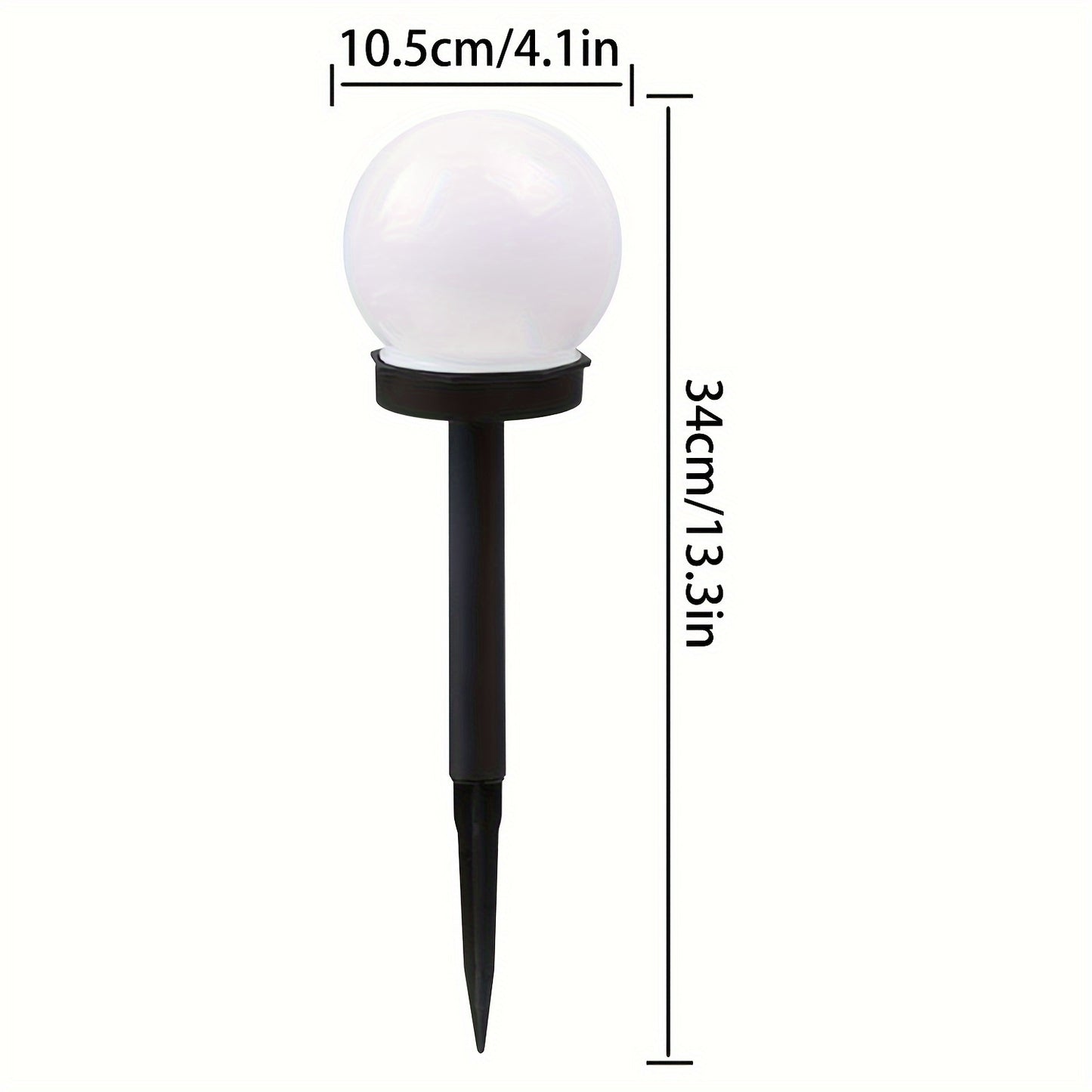 LumiSphere HB — Set de 8 Lámparas Solares LED Esféricas para Jardín (Blanco, Encendido Automático)