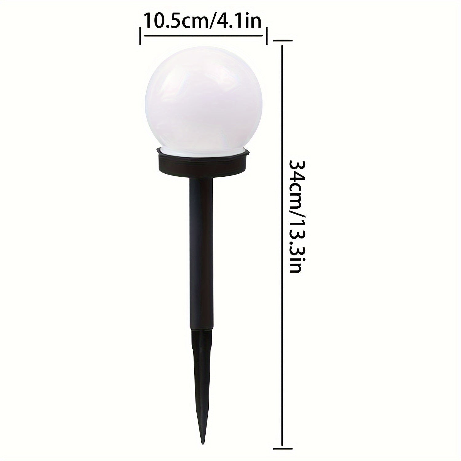 8pcs Solar-Powered LED Spherical Garden Lights - White Outdoor Pathway Lighting, Durable Plastic Auto On/Off Solar Lights for Lawn, Yard, Patio, Christmas & Wedding Decor, Solar Outdoor Lights, Lawn Decoration, Decorative Acc