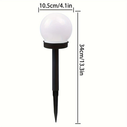 LumiSphere HB — Set de 8 Lámparas Solares LED Esféricas para Jardín (Blanco, Encendido Automático)