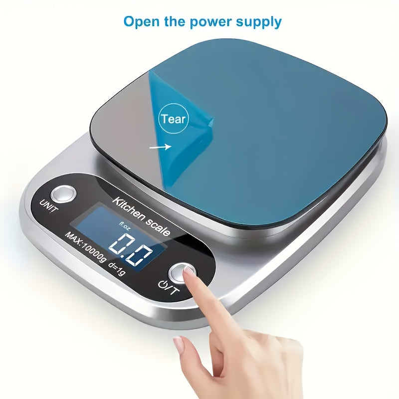 Precision Digital Kitchen Scale - High Precision, Stylish Design with LCD Display, Multi-Unit Measurements, Stainless Steel Face, AAA Battery Powered, Suitable for Home and Professional Use, Food Weighing Kitchen Scale, Durab