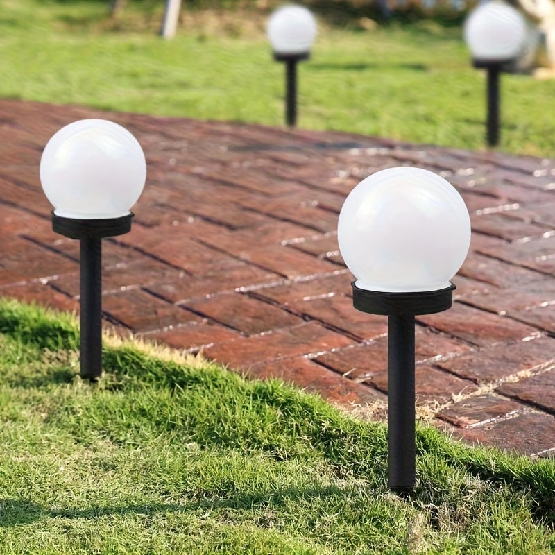 LumiSphere HB — Set de 8 Lámparas Solares LED Esféricas para Jardín (Blanco, Encendido Automático)
