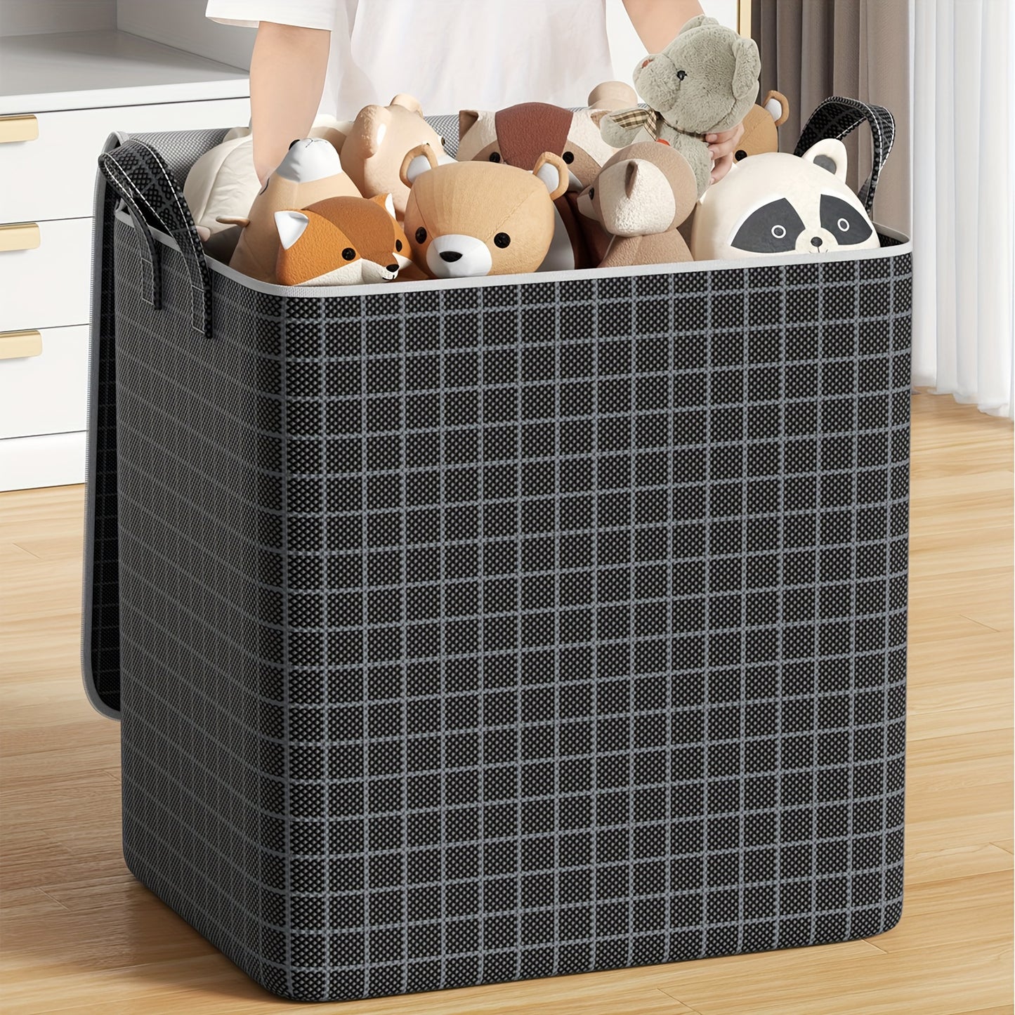 SoftBox HX — Bolsa Organizadora Plegable de Gran Capacidad (Marca YOUFEN, Tela Cruda, 27” de Alto)