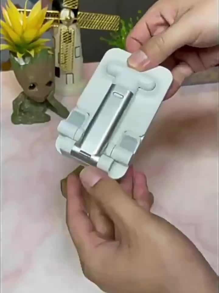 ViewLift PJ — Soporte de Escritorio Ajustable para Teléfonos y Tablets (Plegable, Altura y Ángulo Regulables, Material ABS)