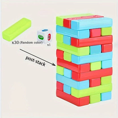 Balance Tower — Set de 30 Bloques Apilables de Colores