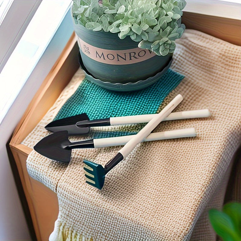 6pcs Mini Small Gardening Tools for Home Use, Suitable for Growing Vegetables, Enhancing Garden Aesthetics, Loosening Soil, Flower Digging, Arranging Potted Plants, And Small Shoveling Scoops and Rakes Mini Home Gardening Too
