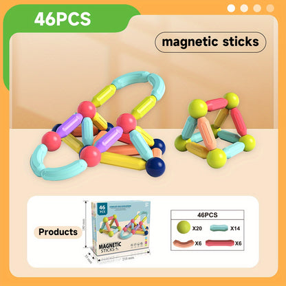 MagniPlay GR — Set de 26 a 166 Bloques Magnéticos para Niños (Juego STEM, Colores Mixtos)