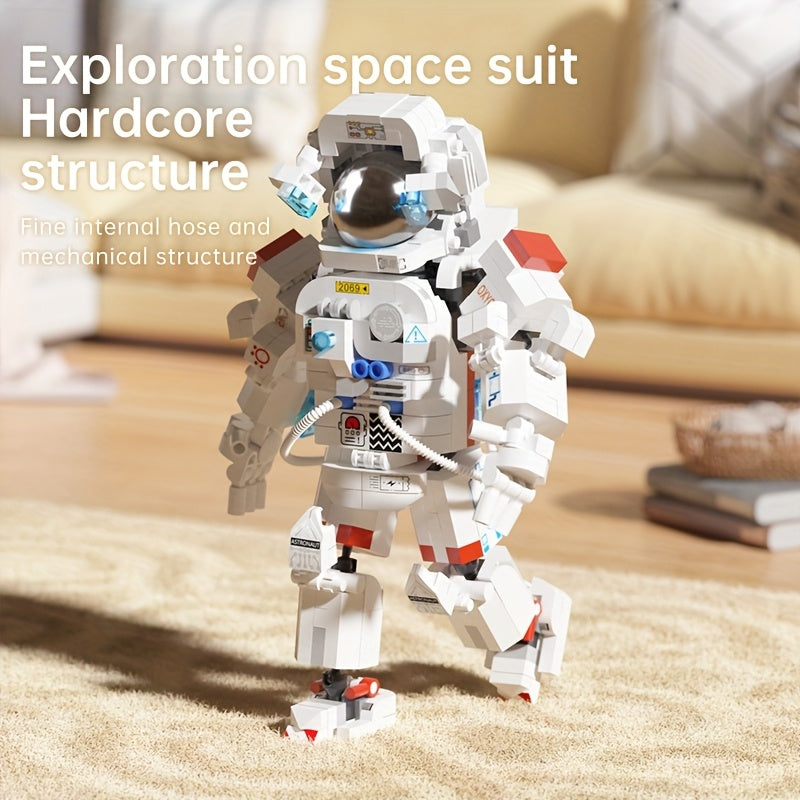 Astronaut Building Block Set, Creative Construction Toys, ABS Plastic, STEM Education Gifts for Teenagers, Birthday Or Holiday Gifts, Space Toys