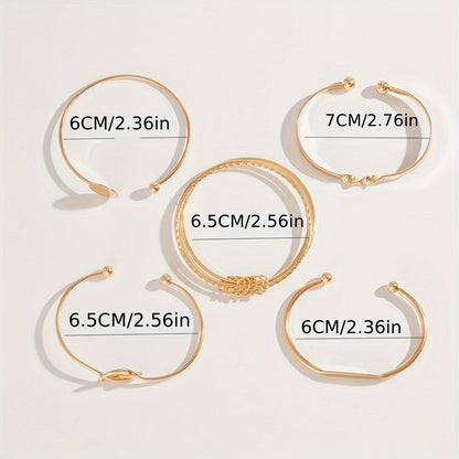GeoCharm — Set de 5 Pulseras Vintage Minimalistas