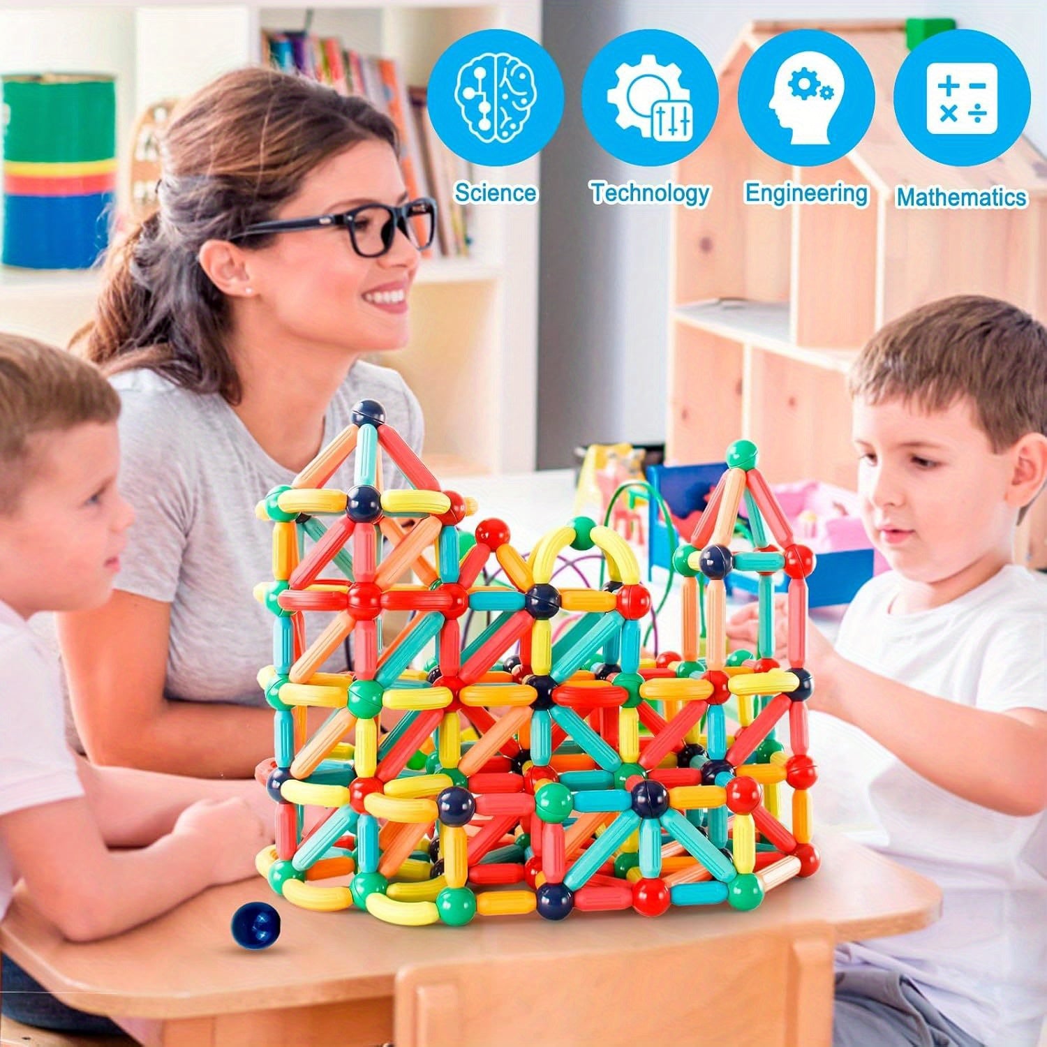 10-166pcs Magnetic Building Blocks for Kids: Magnetic Stick Game for 3 4 5 Years Old Toddlers - STEM Starter Toy for Kids Age 3-5 Preschool - Birthday Gift for Boys Girls