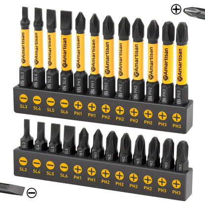 AMARTISAN ProBit 24 — Set of 24 Screwdriver and Drill Bits in S2 Steel