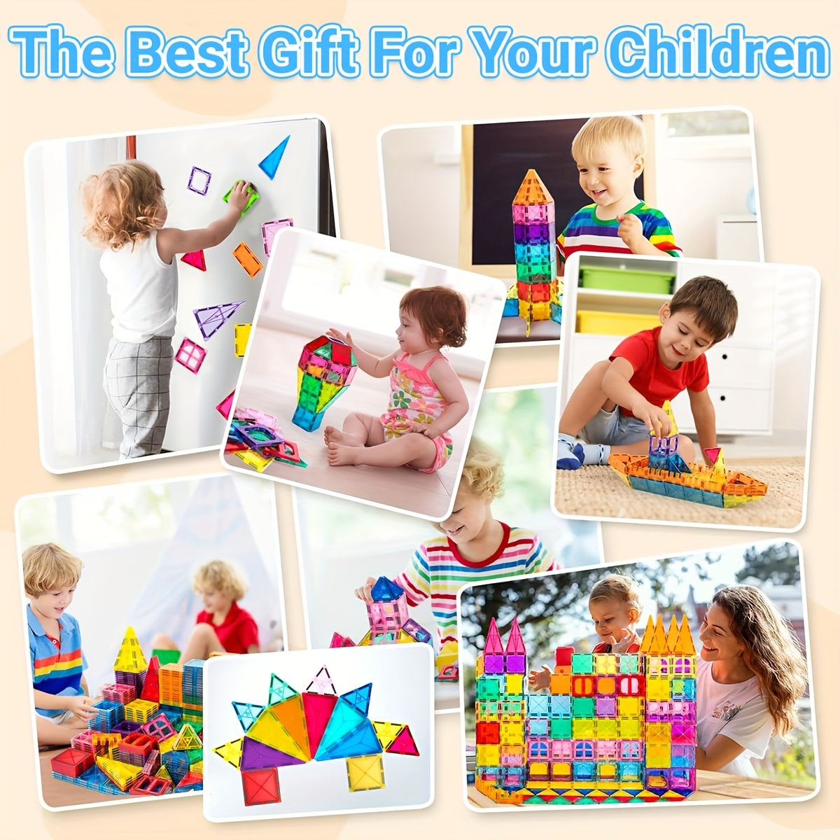 Magnetic Blocks 3D Magnet Building Blocks Set, STEM Educational Toys, Stacking & Puzzle Playset, Ideal Birthday Gift for 3+ Years Old, Creative Play Vibrant Construction Set Durable ABS Material