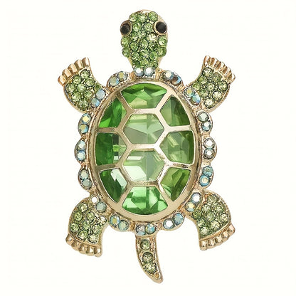 LuckyTurtle DT — Broche Artesanal de Tortuga en Cobre Puro (Decoración Versátil para Hogar, Oficina y Festividades)