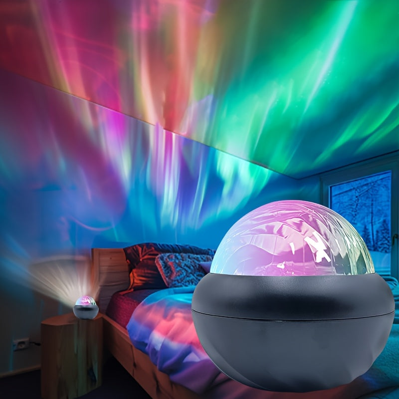AuroraSphere YETHKE — Bola Mágica LED con Efecto de Luces del Norte (USB + Control Remoto)