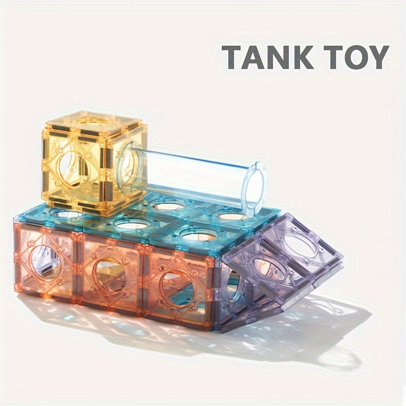 MagniTrack XK — Set de 73 Piezas de Construcción Magnética 3D (Colores Mixtos, Temática Geométrica y Arquitectónica)