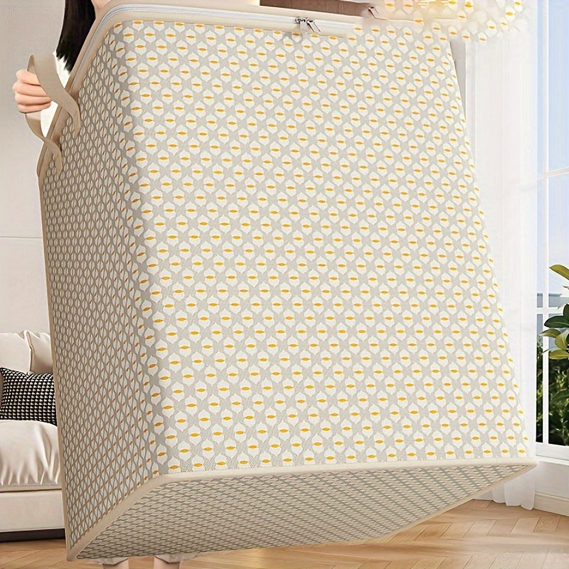 220L Extra Large Capacity Storage Box - Durable Fabric Organizer with Zipper Closure, Dustproof and Moisture-Proof, Suitable for Bedding, Clothes, and Sheets - Portable Under-Bed Storage Solution, Closet Organizer, Bedding St