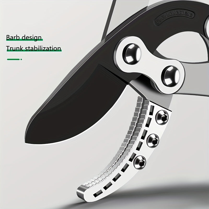 Heavy-Duty Garden Pruning Shears with SK5 Blades, Suitable for Thick Branches - Manual Non-Electric Professional Grade, Ergonomic Handle, Durable Metal Blade and Comfortable Grip - Home Gardening Fruit Tree & Branch Trimming