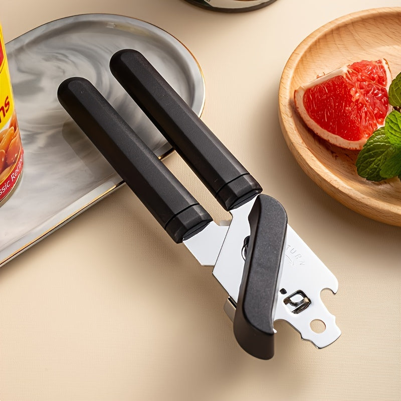 3-in-1 Stainless Steel Can Opener, Multi-Functional Manual Opener with Strong Grip, Ergonomic Design, Ideal for Home, Restaurant, Kitchen Use, No Power Required
