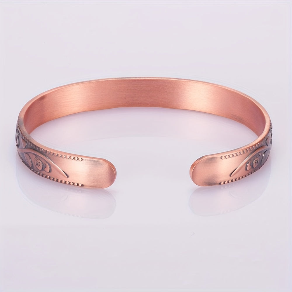 Set of two, copper alloy adjustable ring and bracelet set, Men's and Women's jewelry