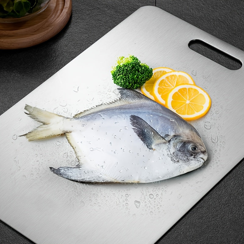 Set of 3 High-Quality Stainless Steel Cutting Boards - Durable, Easy to Clean, Perfect for Kitchen Prep, And Space-Saving.