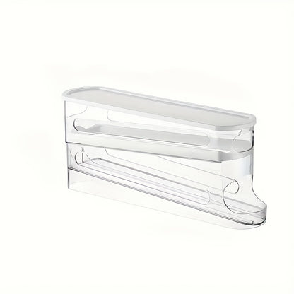 EggRoll LK — Porta Huevos Ajustable con Ruedas para Puerta de Refrigerador (Plástico Resistente, Apilable, Capacidad para 18 Huevos)