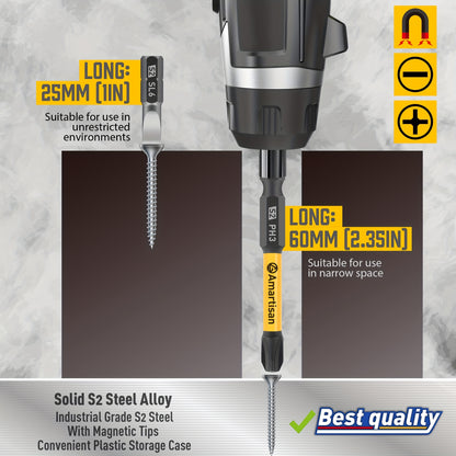 AMARTISAN ProBit 24 — Set of 24 Screwdriver and Drill Bits in S2 Steel