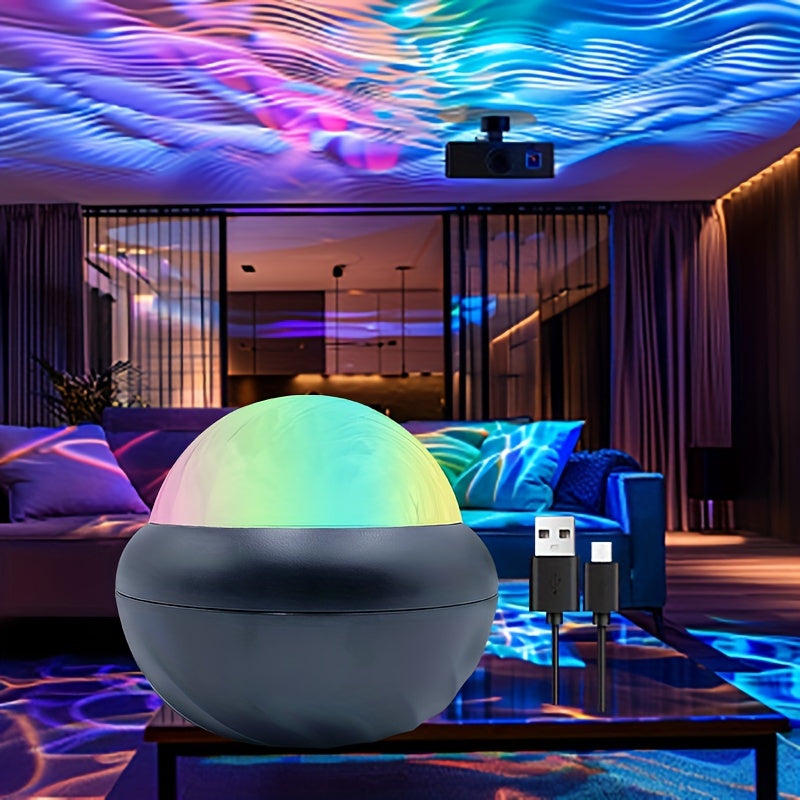 AuroraSphere YETHKE — Bola Mágica LED con Efecto de Luces del Norte (USB + Control Remoto)