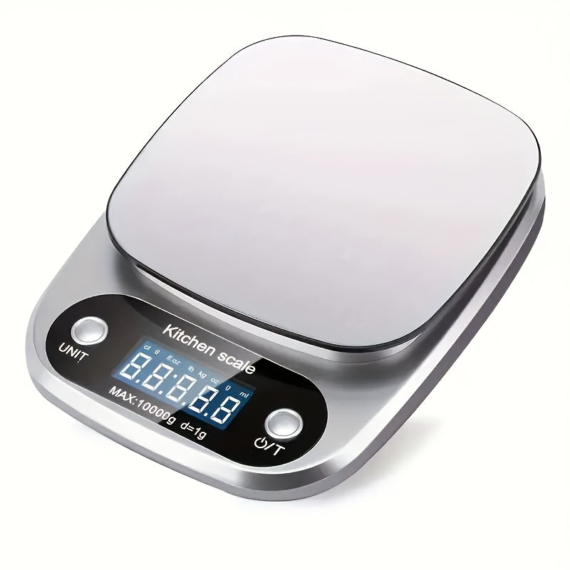 Precision Digital Kitchen Scale - High Precision, Stylish Design with LCD Display, Multi-Unit Measurements, Stainless Steel Face, AAA Battery Powered, Suitable for Home and Professional Use, Food Weighing Kitchen Scale, Durab