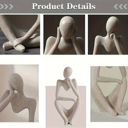 MindForm Trio — Set de 3 Esculturas Abstractas de Pensadores en Resina