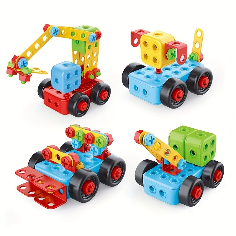 287pcs Screw Building Blocks Toys, Youngsters's Design and Drill Toys, Building Games with Screwdrivers, Educational Toys for Boys and Girls, Youngsters's Day/Easter/Christmas Gifts