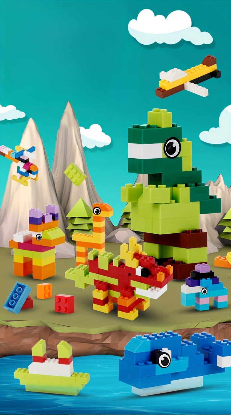 CreaBloques VK — Set de 500 Bloques de Construcción Educativos para Niños (Colores Mixtos, Material ABS)