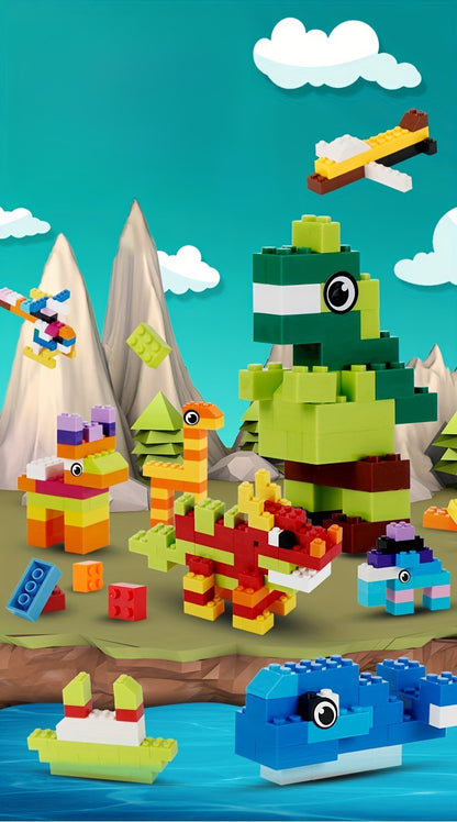 CreaBloques VK — Set de 500 Bloques de Construcción Educativos para Niños (Colores Mixtos, Material ABS)