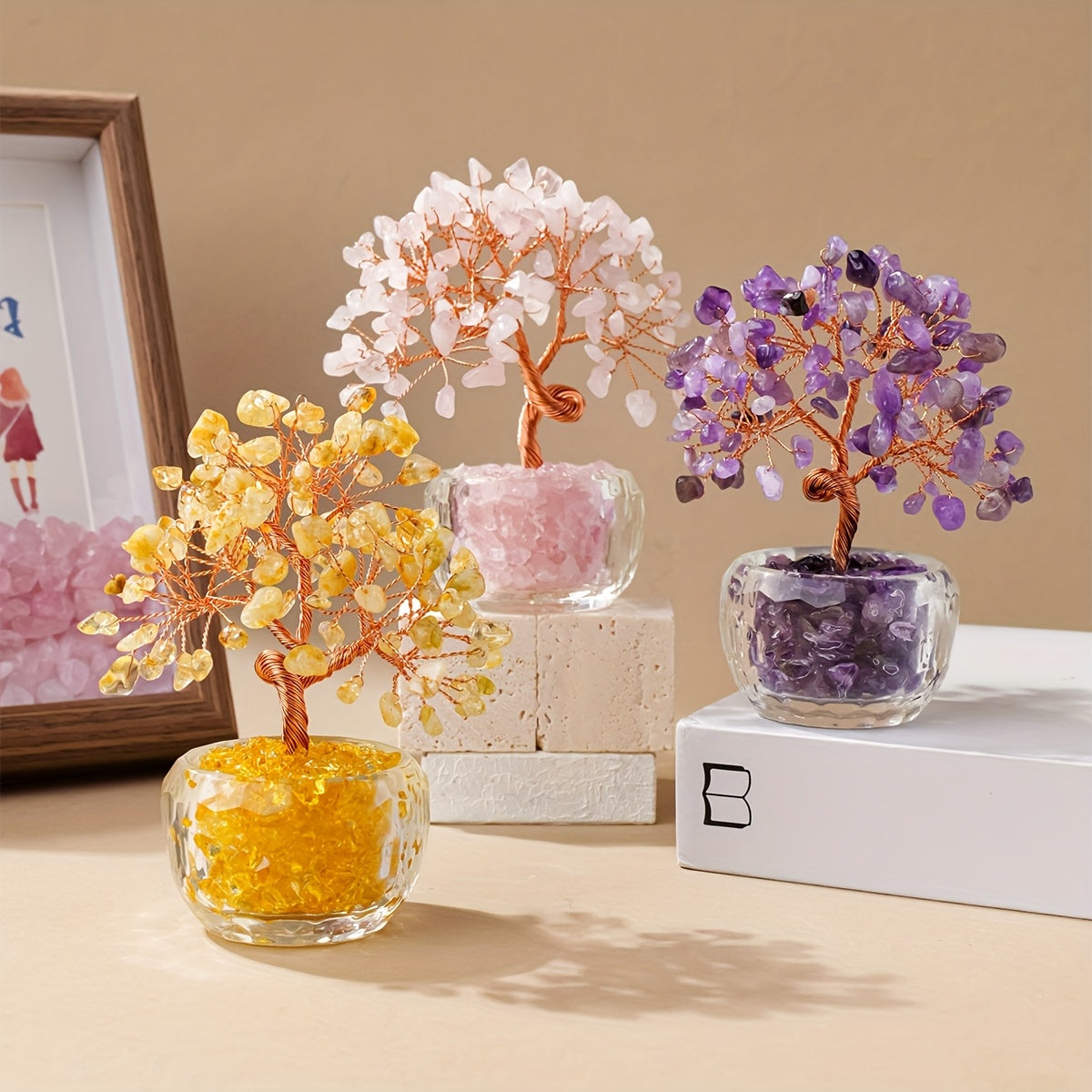 Crystal Tree of Fortune — Árbol Feng Shui de Cristal Natural RUNYANGSHI