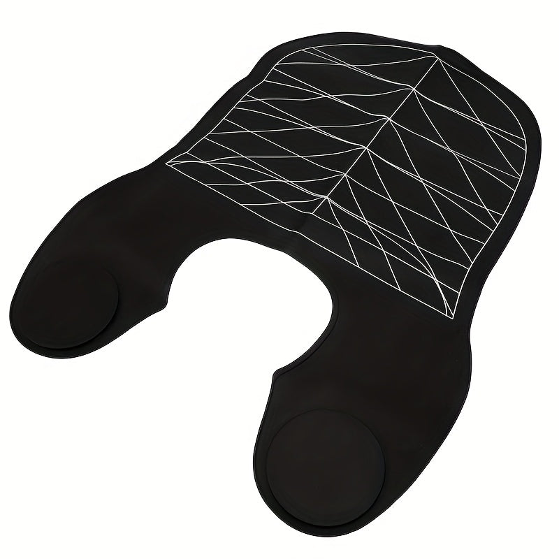 BeardGuard EM — Black Men's Shaving Apron with Suction Cups (Hair Catcher, Durable Polyester, Easy to Clean)