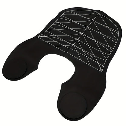 BeardGuard EM — Black Men's Shaving Apron with Suction Cups (Hair Catcher, Durable Polyester, Easy to Clean)